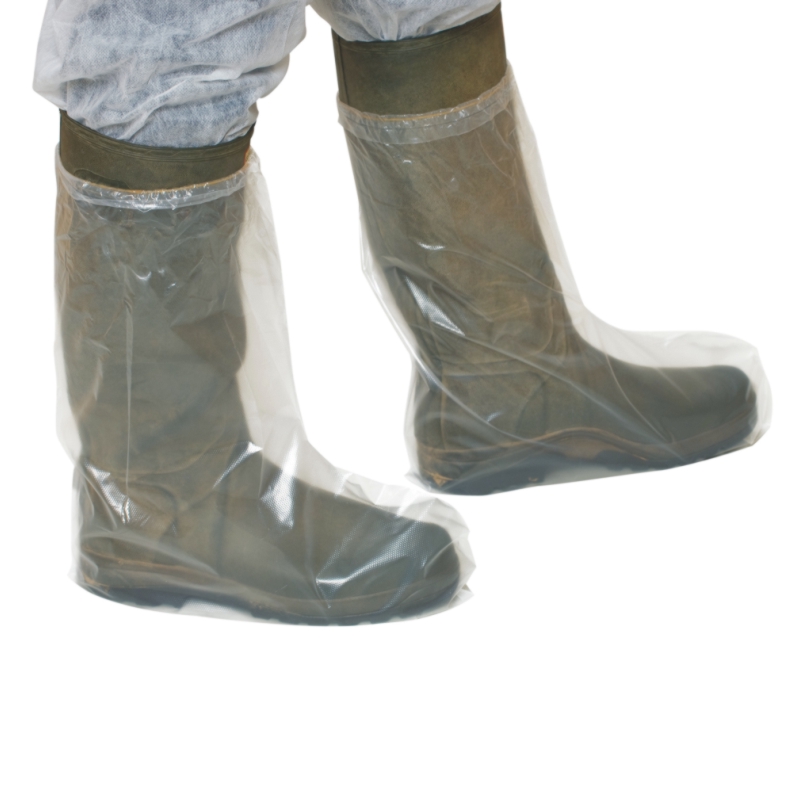 PE-Überziehstiefel,  47 x 38 cm mit eingefasstem Gummizug, gehämmerte Oberfläche (50 Stück)